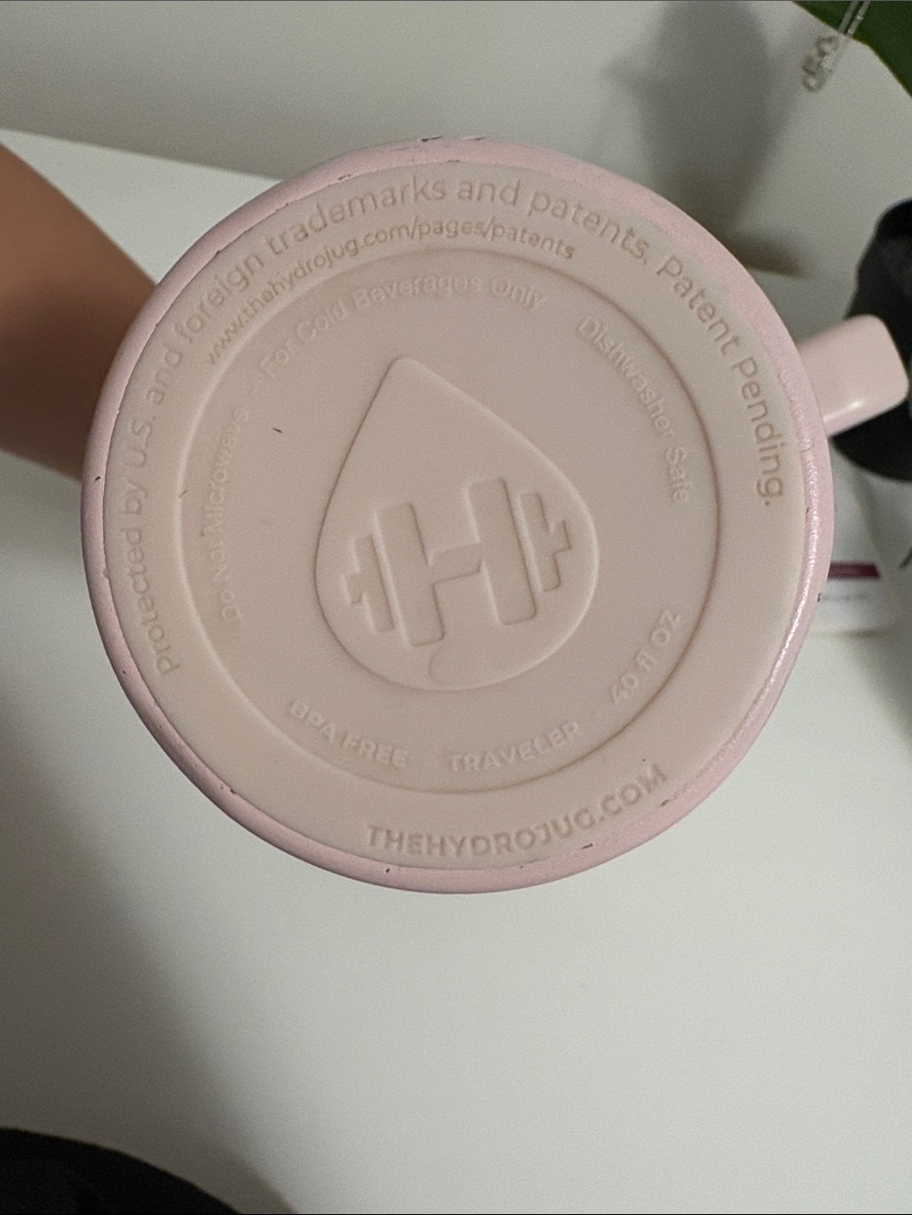 HydroJug in pink sand. Bottle and Straw (NO LID) - Picture 7 of 7